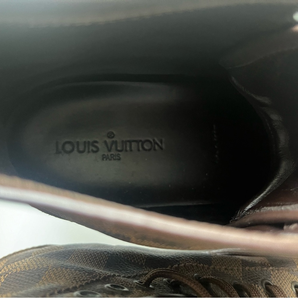 Authentic LV Damier leather High-Top Sneakers - Picture 9 of 10